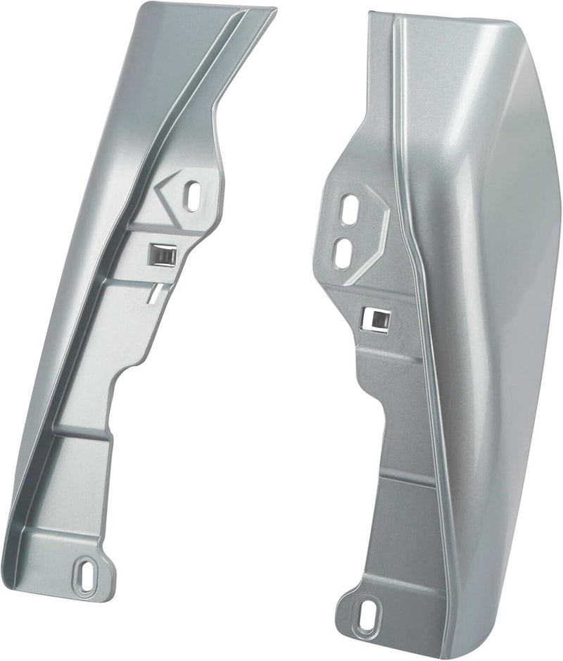HR3 Custom Mid-Frame Air Deflectors Compatible with 2009-later Harley Road King Road Glide Street Glide Electra Glide Ultra Limited (White Flake Fade) (Style #2) - Image 2